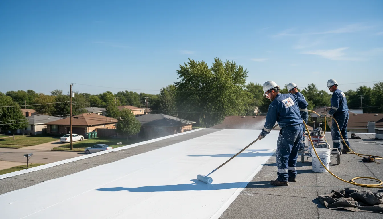 Commercial roof coating in Satin, TX near me